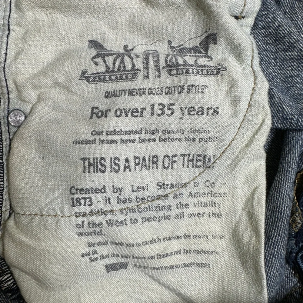 Levi Strauss 569 Loose Straight Leg Jeans Mens 35x34 Medium Wash Blue Denim